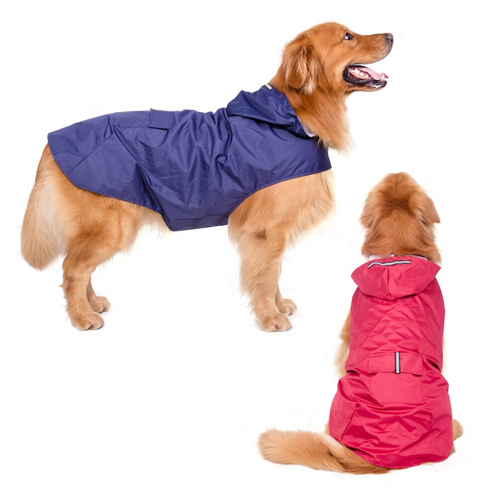 Waterdichte Hond Regenjas Reflecterende Honden Regen Jas Veiligheid Regenkleding Hond Jumpsuits Poncho Kleding Voor Kleine Middelgrote Grote Honden