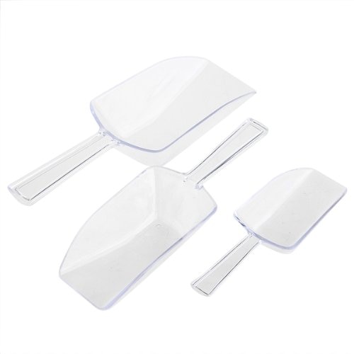 TOP3 piece Pallet Ice scraper shape plastic scoop - Transparent