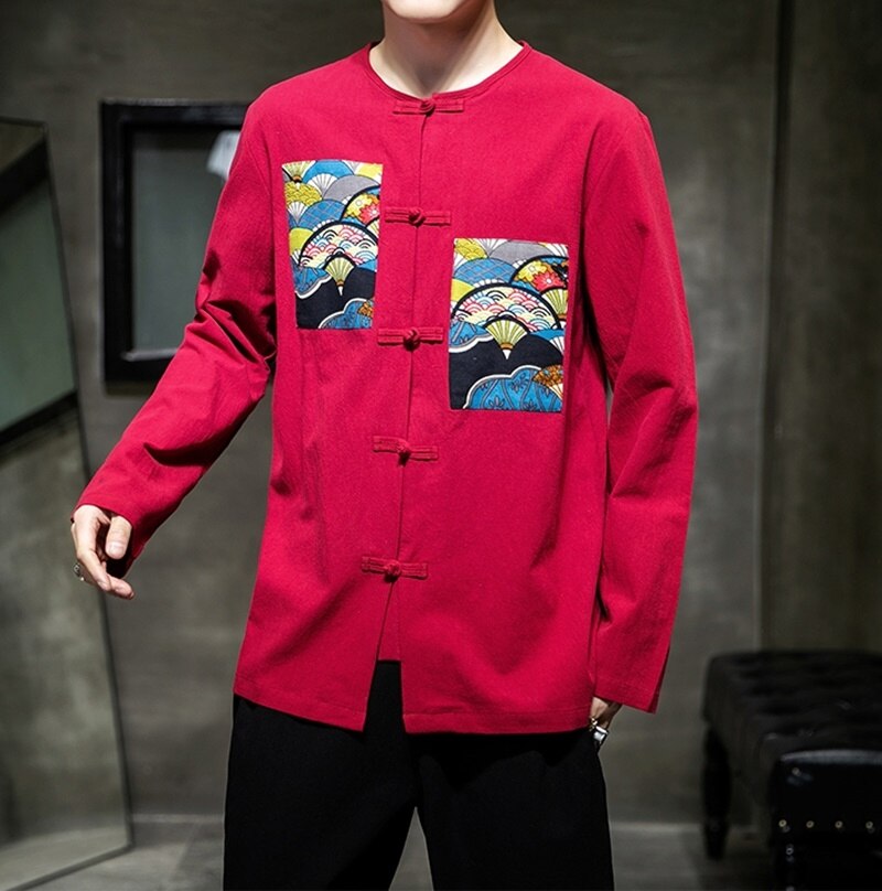 Online Chinese Winkel Hanfu Mannen Traditionele Chinese Kleding Katoen Linnen Chinese Shirt Mannelijke Cheongsam Kung Fu Kleding FF2811: 1 / L
