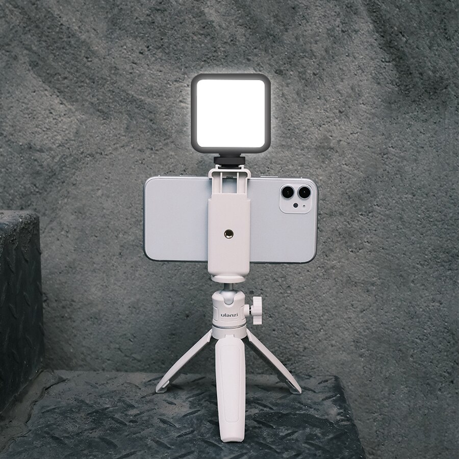 Jumpflash Tripod Phone Stabilizer Holder Condenser Microphone LED Fill Light for Photo Video Selfie Camera Phone