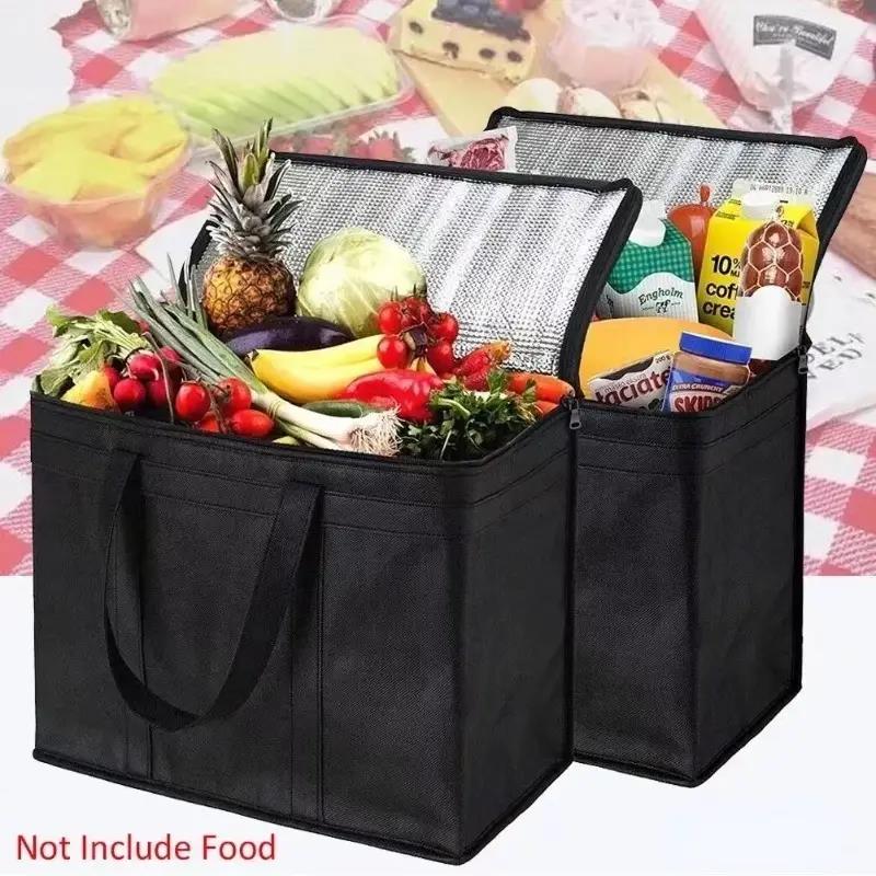 Duże zewnętrzne pudełko termoizolacyjne Torba piknikowa Przenośna izolowana termicznie torba termoizolacyjna Camping Drink Bento Torby BBQ Zip Pack Materiały piknikowe