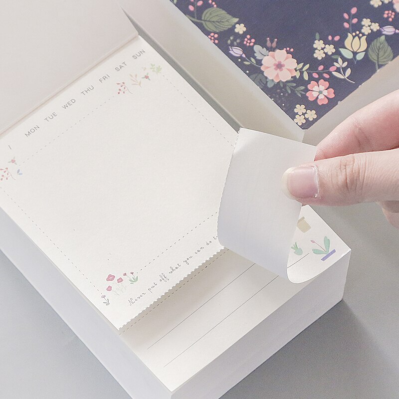 Cute Note Paper Office Accessories Kawaii Notebook Thicken Tearable Notepad Post-it Note Sketchbook School Girl Notepad