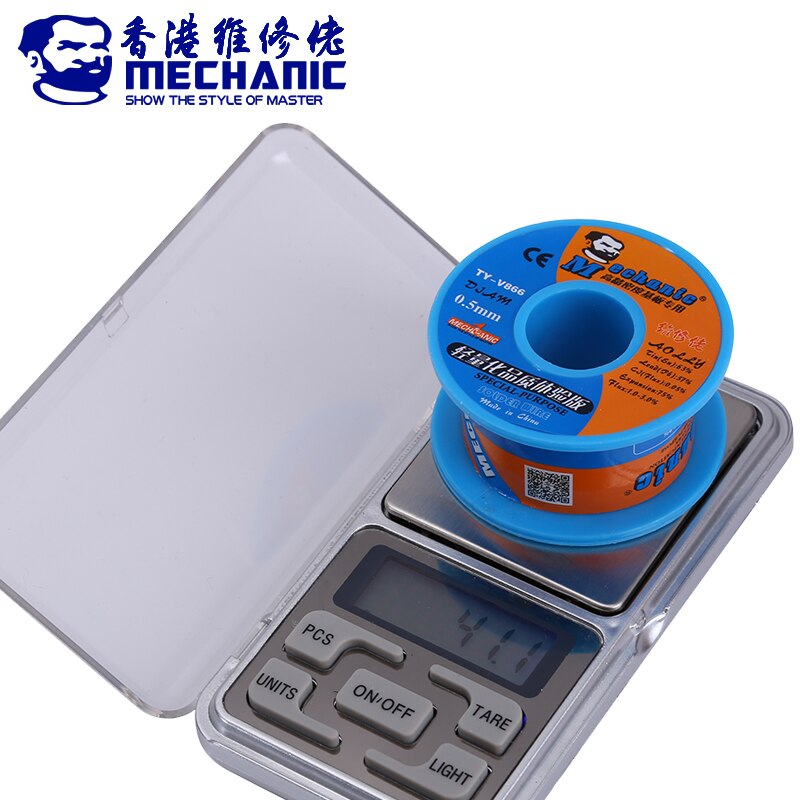 MECHANIC 40g 0.5mm Solder Wire Rosin Core Welding Tin Wire Low Melting Point Soldering Wire Roll