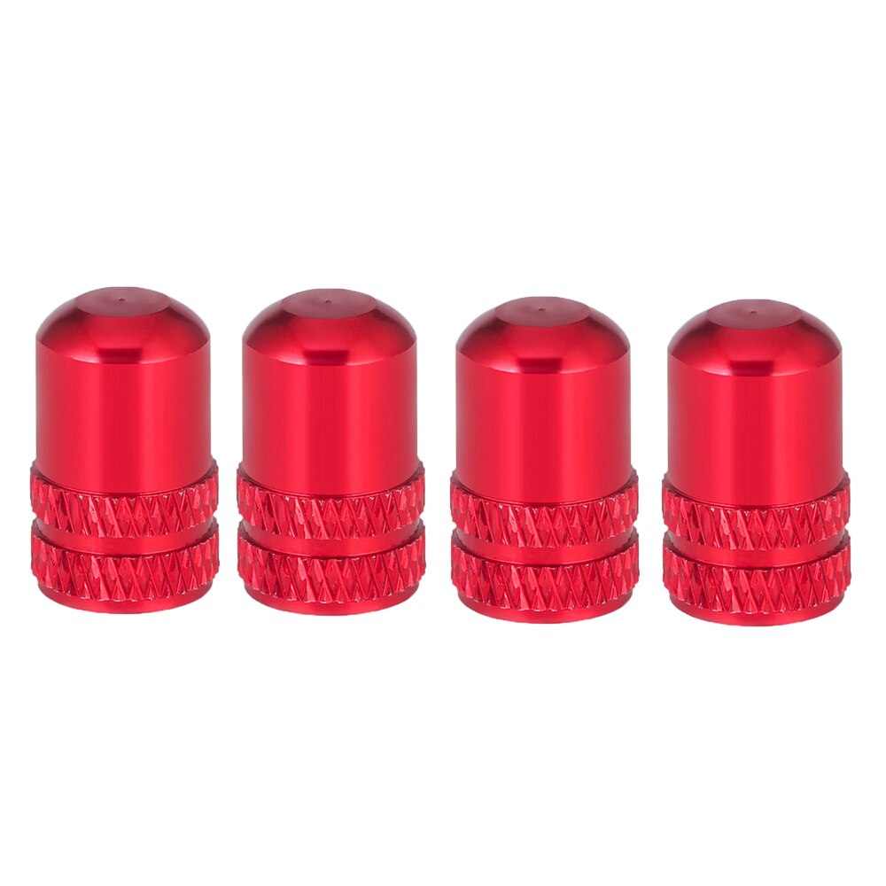 4pcs MTB Cycling Accessories Aluminium Alloy Dustproof Bicycle Valve Cap Tyre Air Caps Schrader Valve Valves Cover: red	Schrader Valve