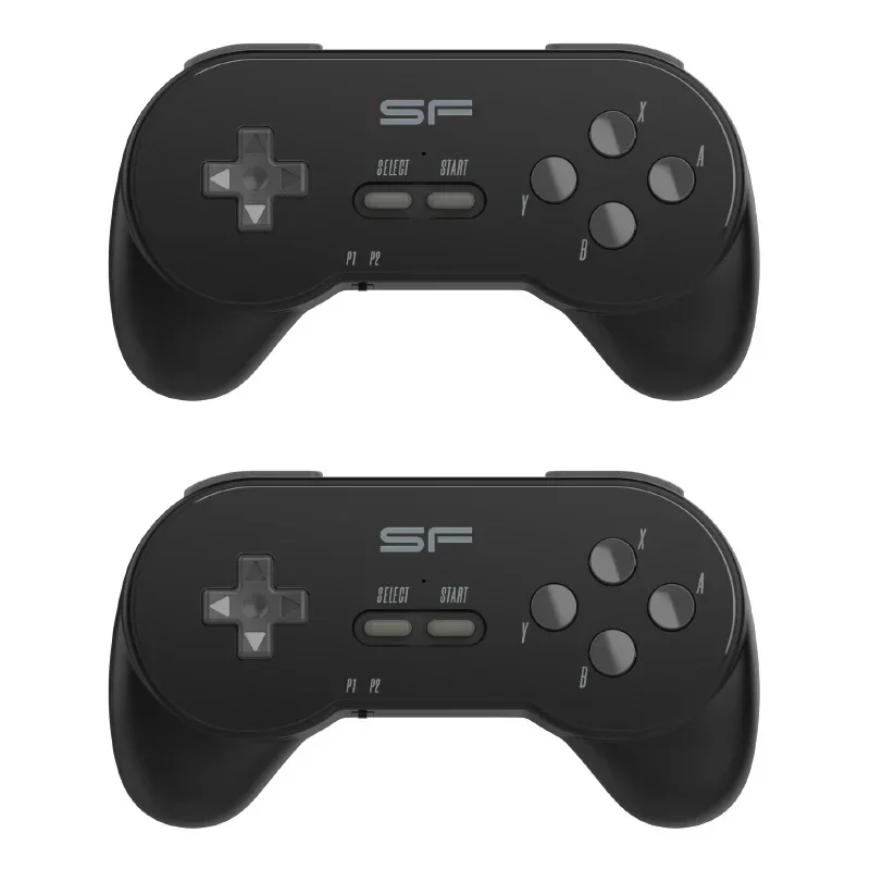 Data Frog 2PCS Zwart Game Controller voor SF2000 Game Console Draadloze Gamepad Joystick voor S7 Video Game Console Console: Black