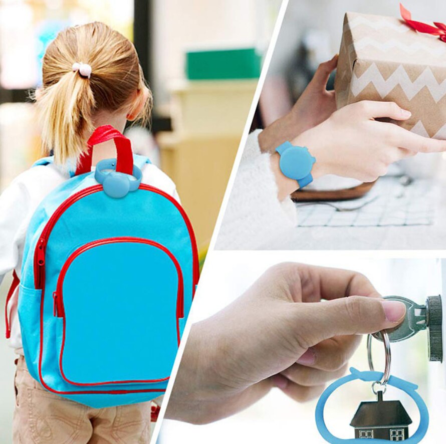 Herbruikbare polsbandjes handdispenser draagbare armband volwassenen kinderen vloeibare handdesinfectiemiddel dispenser siliconen armband met fles