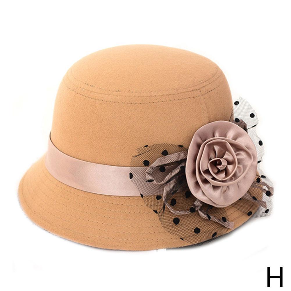 Chapeau seau en laine pour femmes, Cloche en feutre rétro, Vintage britannique: H