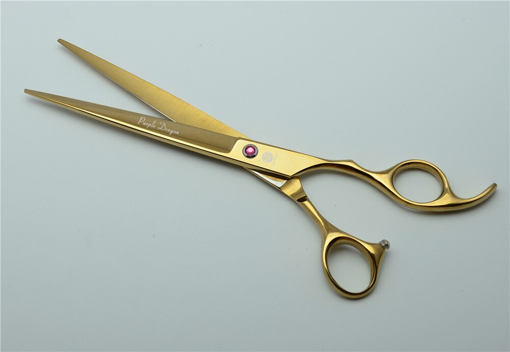 652 #8 ''22.5 Cm Dier Kappers Schaar Paarse Draak Top Grade Japan 440C Honden Katten Huisdieren Snijden scharen Haar Schaar: Golden No Case