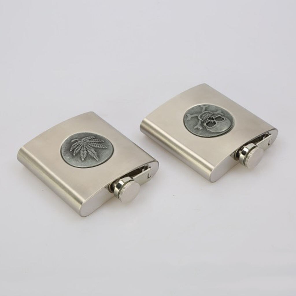 6Oz Men Hip Flask Stainless Steel Flask Pocket Drinking Flask for Storing Alcohol Liquor