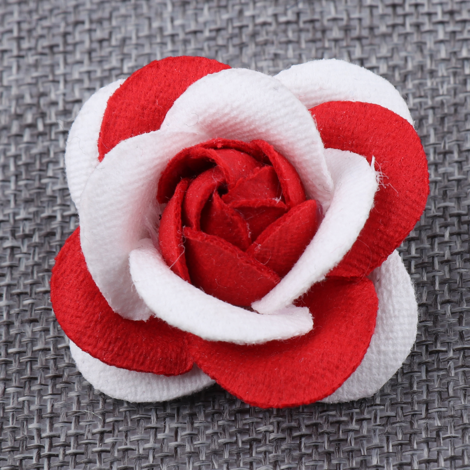 5x Kunstige Blomster 4cm - Rose Hoveder DIY til Hårpynt og Sløjfer: Chokolade