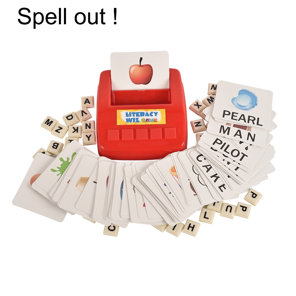 BOHS Literacy Wiz Fun Game-Uppercase Sight Words -60 Flash Cards/120 Words-Preschooler Language Learning Educational Toys Kids