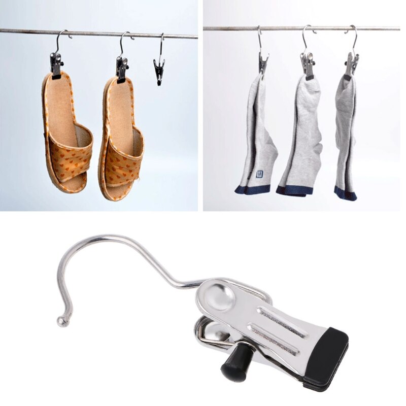 Cintre de chaussures en acier inoxydable | Pince-rideau pour chaussures, crochet à linge, crochet à suspendre les vêtements, pince à chevilles