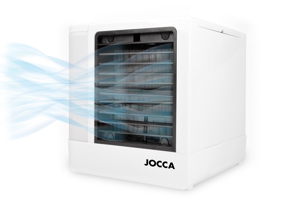 MINI CLIMATIZADOR DE AIRE FRÍO CON FUNCIÓN HUMIDIFICADORA - JOCCA ECO CLIMATE. PINGÜINO PORTÁTIL. VENTILADOR PERSONAL. REFRIGERA