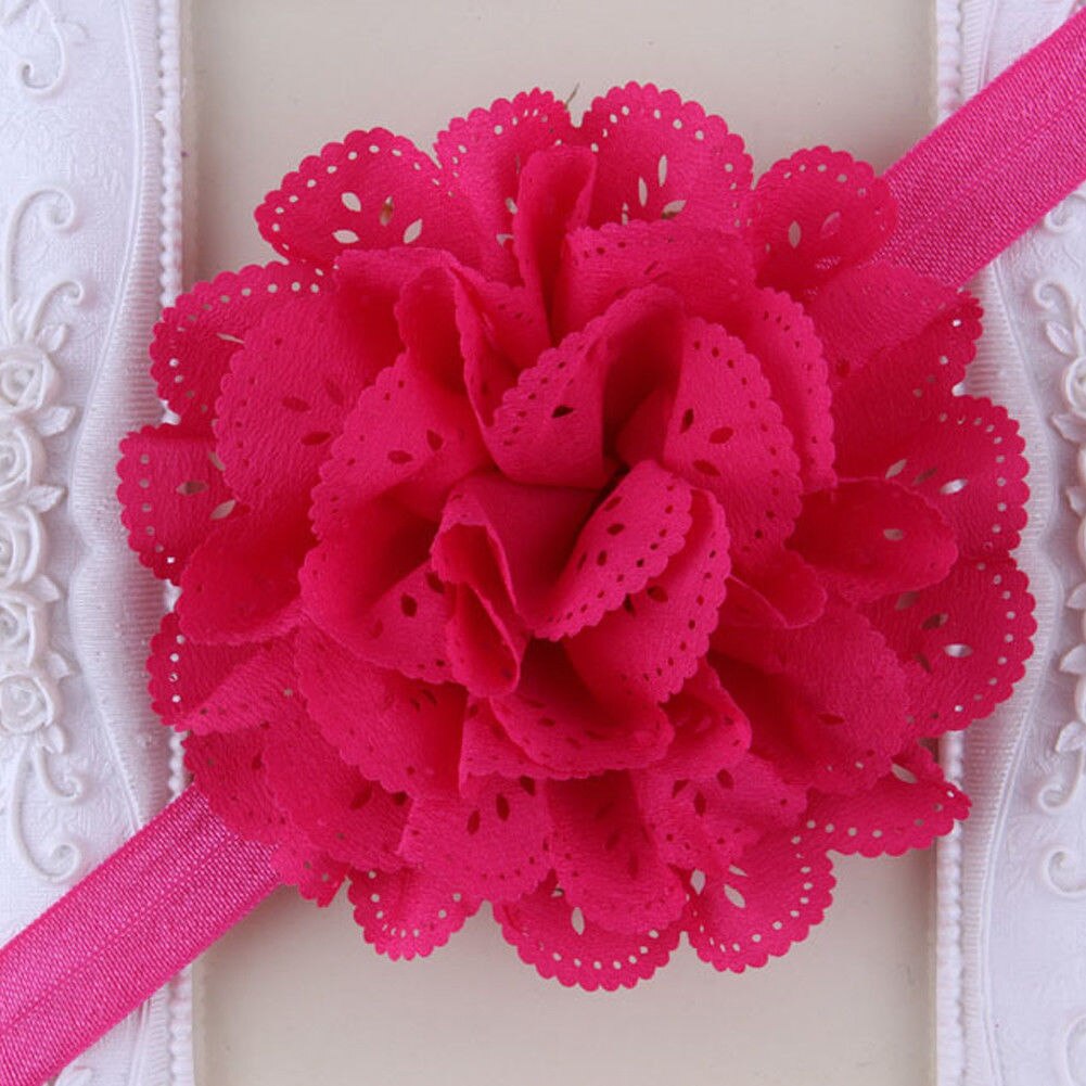 Brand Infant Kid Baby Girl Toddler Lace Flower Hairband Head Wear Headband Accessories Photo Props Party 0-6T