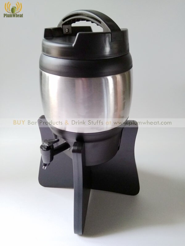 3 Liters Stainless Steel Cylinder Bar Beer Dispenser Barrel BT18