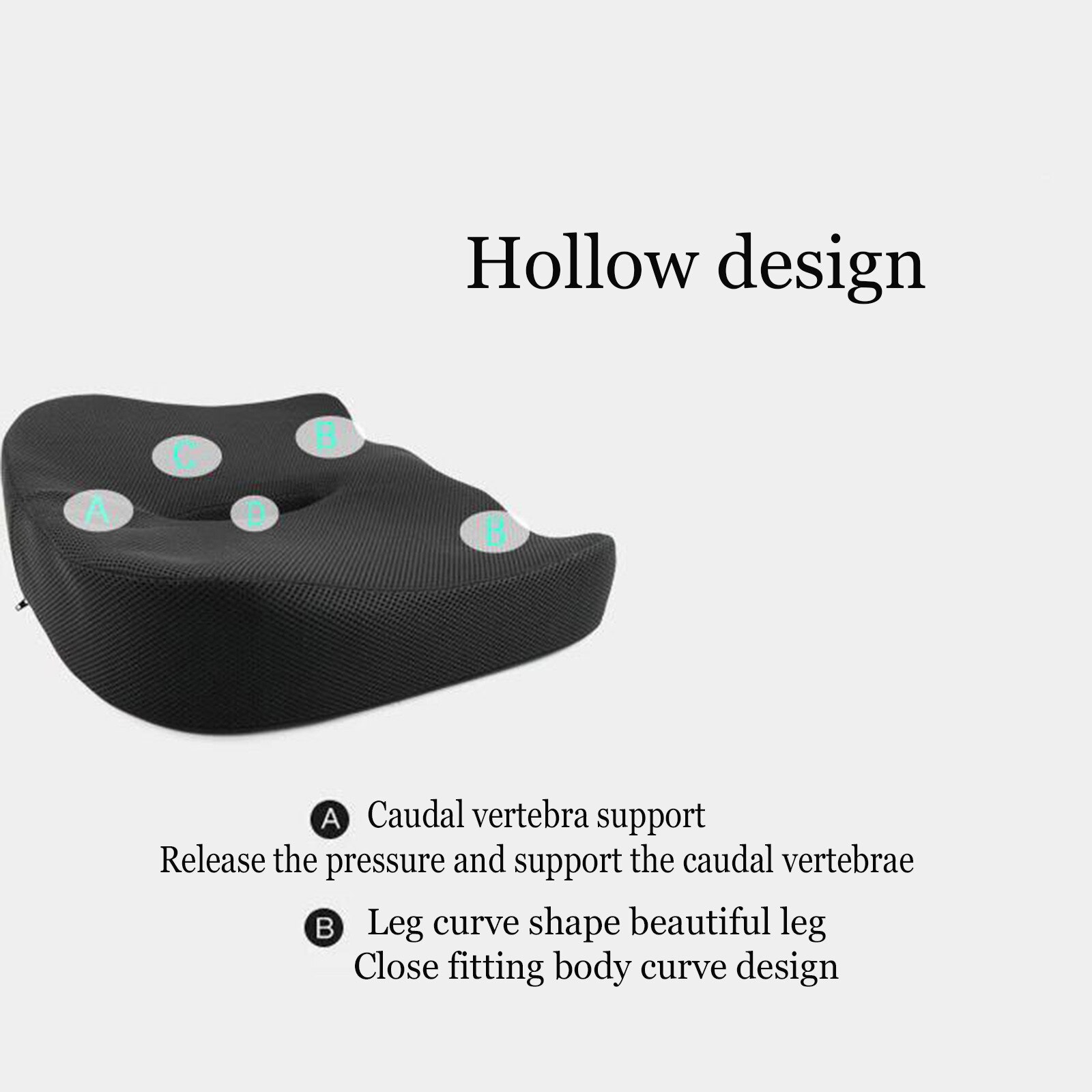 cushion Hip pillow Postoperative support cushion Beautiful buttocks hemorrhoids recovery pillow 42X19X12.5cm high resilience55#