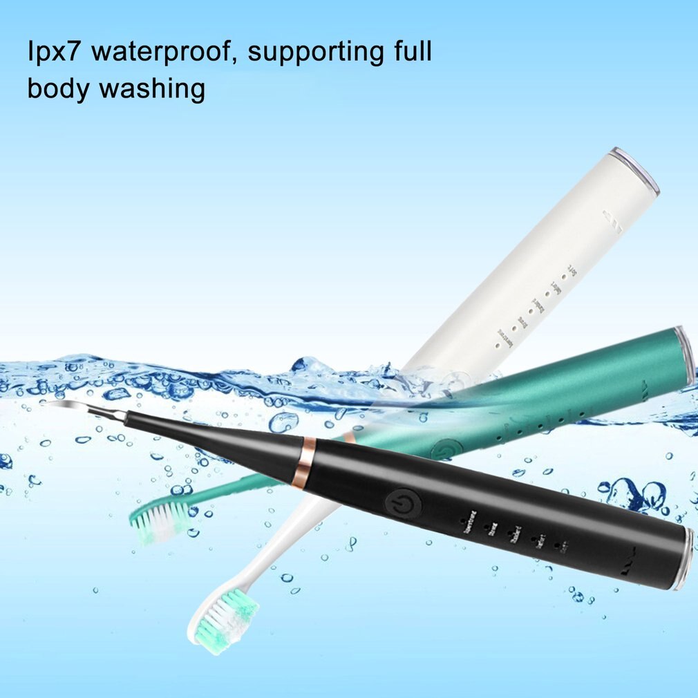 Household Electric Teeth Whiten Cleaning Kit With 3 Brush Heads USB Charging Tooth Care Tool Electric Toothbrush