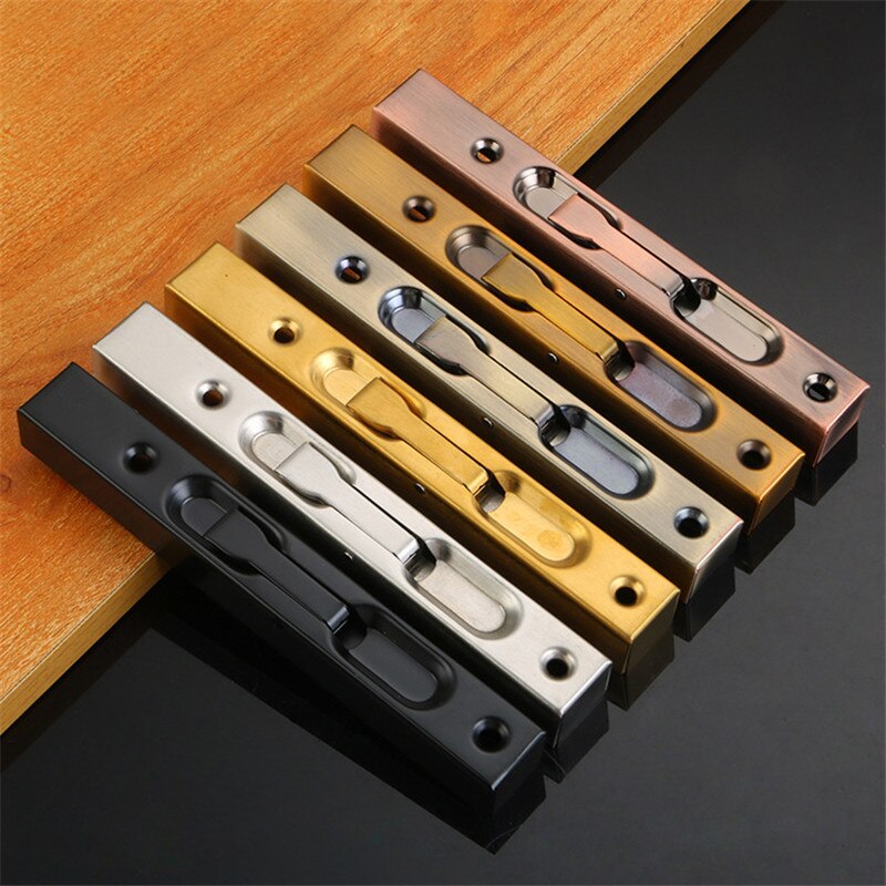 6 Inch Stainless Steel Hidden Door Bolt Security Guard Door Latch Sliding Door Lock Bathroom Bolt Dust Proof Hardware