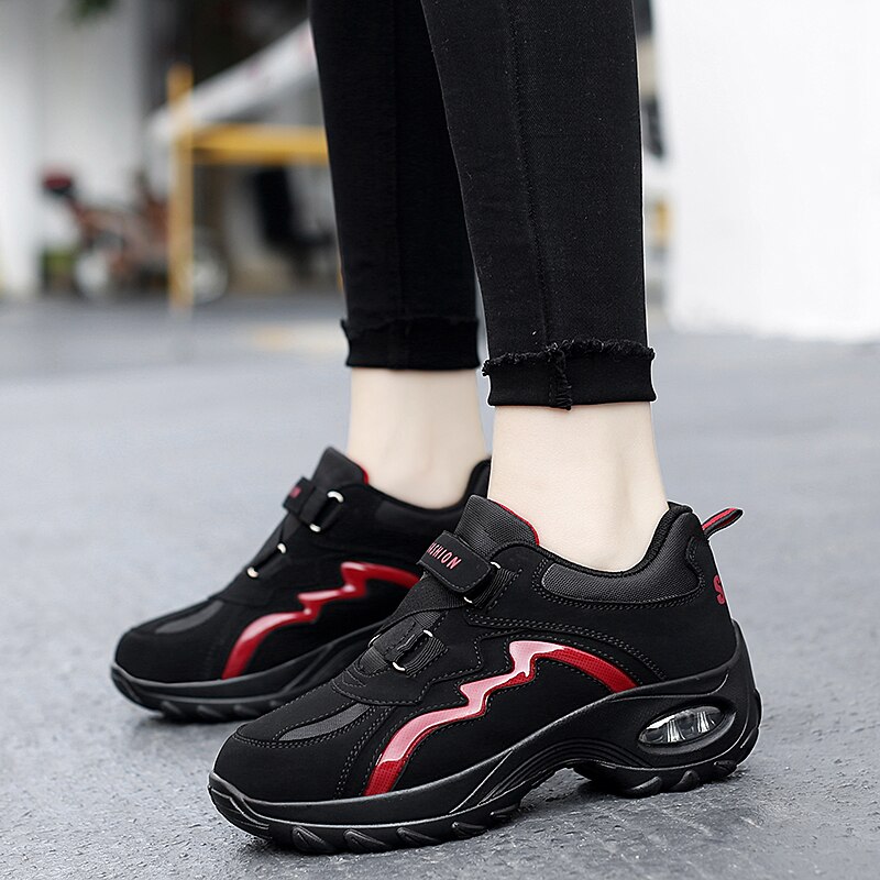 Women's Toning Shoes - Wedge Platform Sneakers - Height Increasing - Fitness Walking - Professional Level - Size 35-42