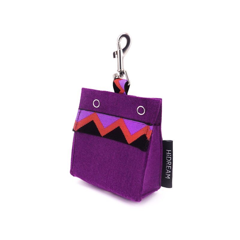 Hidream-Bolsa para popó portátil para mascotas, Bolsa para popó principal de Protección Ambiental para caminar al aire libre, gatos y perros: Purple