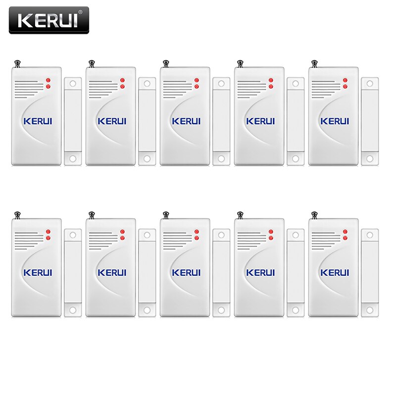KERUI-Sensor de puerta inalámbrico de 433mhz, alarma de seguridad para el hogar, Detector de Sensor de ventana/puerta para sistemas de alarma W18 W20 K52 WIFI GSM: Verde
