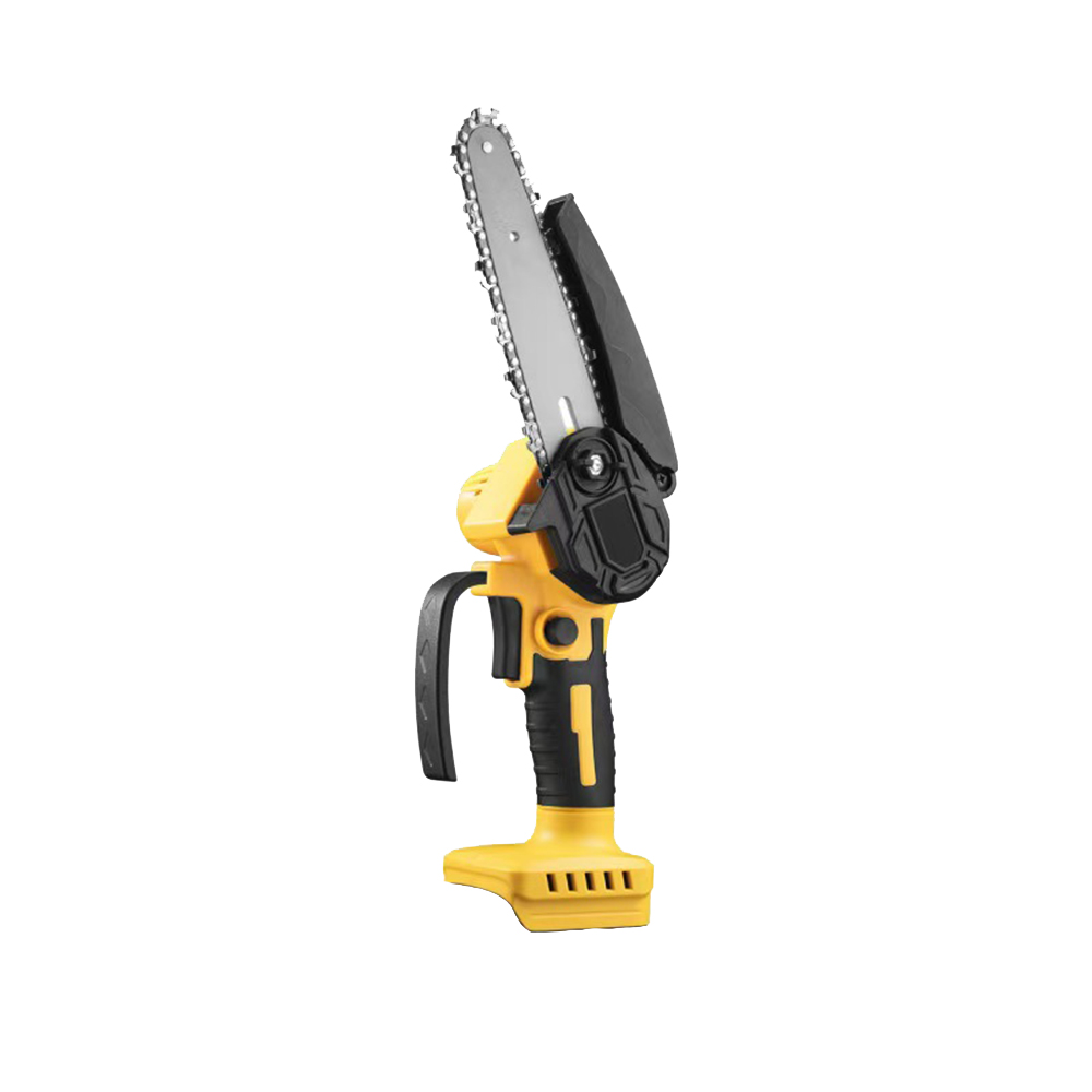 Mini motorsåg 4/6- tum sladdlös träbearbetning handhållen trädgårdssåg skärande elverktyg passar dewalt/milwaukee 18v batteri: Ljusgrön
