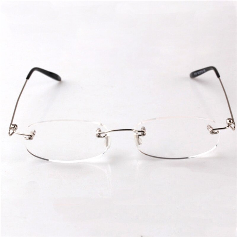 Kvinder kantløse presbyopiske læsebriller mænd gennemsigtige briller  +100 +200 +300 029: +400