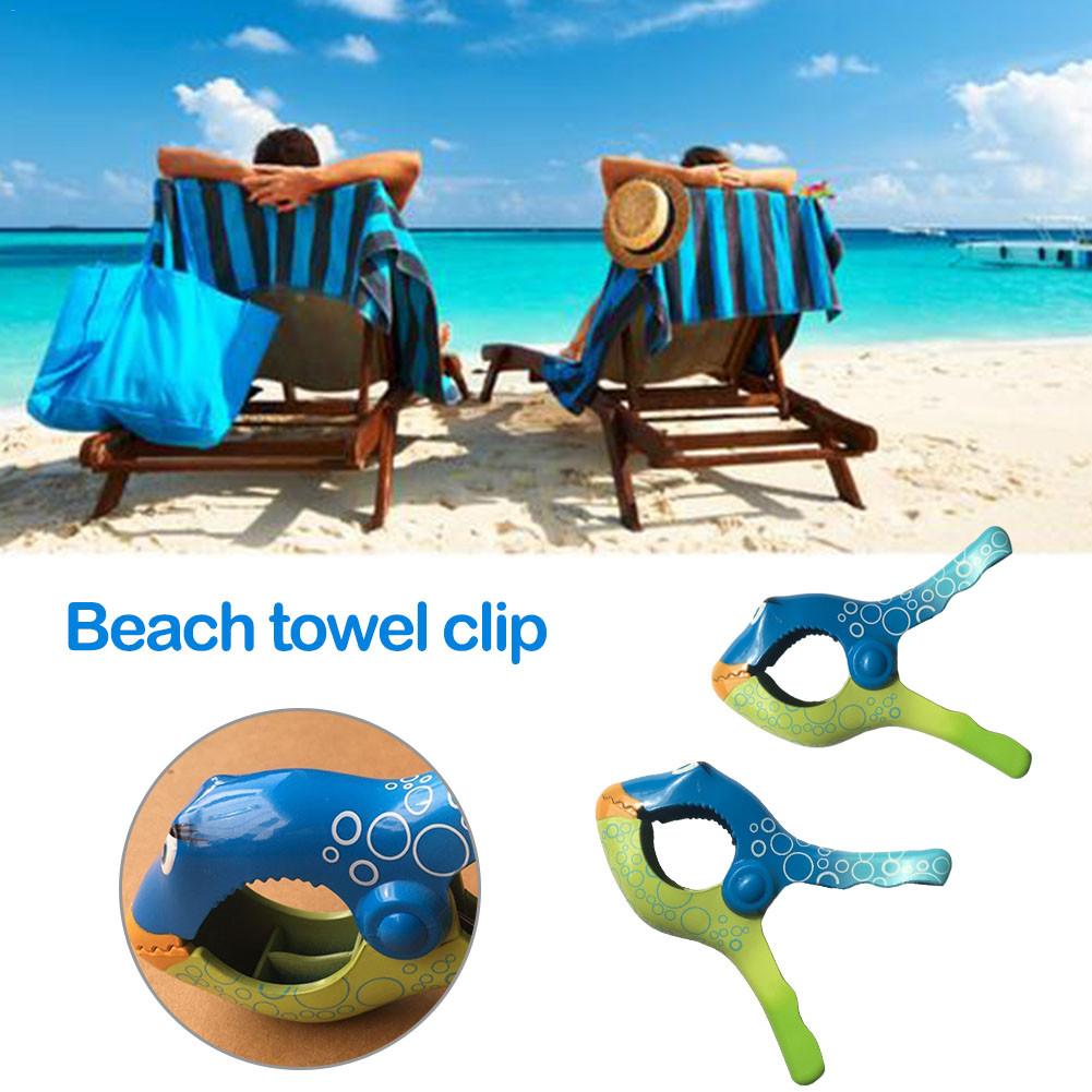 Pince à linge puissante 2 pièces | Gros Clip serviette de plage, Imitation poisson, pince à couette de plage en plastique épais coupe-vent linge pince de rangement
