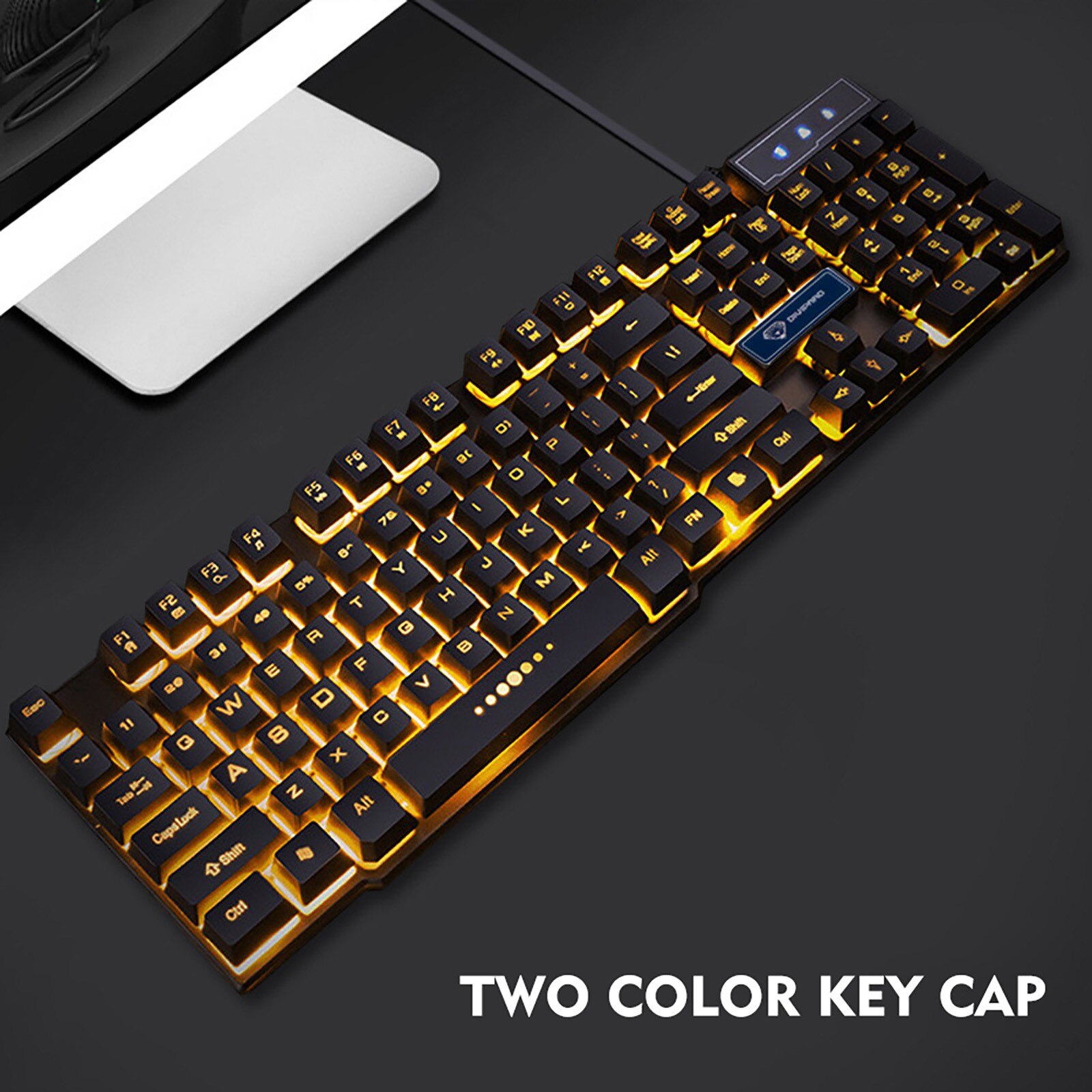 2021New GK50 Wired Mechanical Gaming Keyboard Floating Cap Waterproof Rainbow Backlight USB 104 Keycaps Computer Game Keyboards