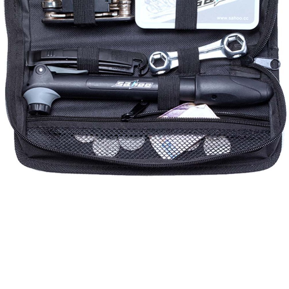 Bicycle Cycling Multifunctional Repair Tool Sets Kits with Mini Pump Bag Puncture Tyre Multi Repair Kit Wrench Screwdriver