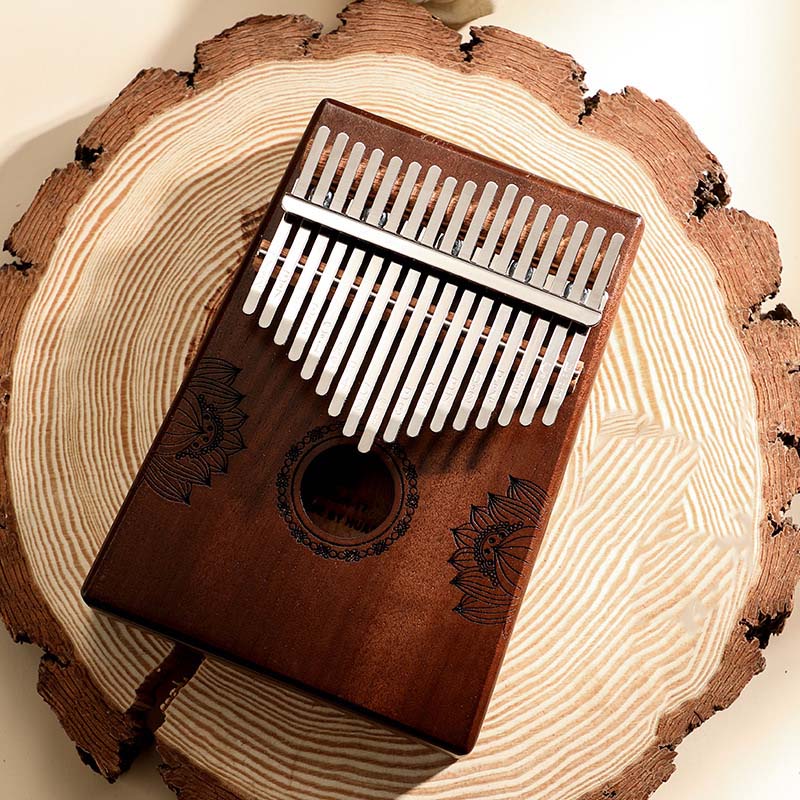 Kalimba 17 Keys Thumb Piano Handguard Wood Mahogany Mbira Body Musical Instruments calimba Piano Music Box: E