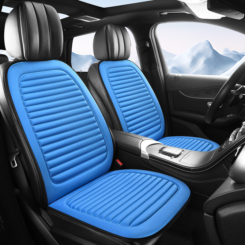 Cuscino per seggiolino auto in tessuto traspirante stereo 3D estivo, tessuto base antiscivolo rinfrescante e traspirante, sedile adatto non cambia, cuscino per seggiolino auto a sedile singolo anteriore, adatto per la maggior parte degli accessori interni dell'auto