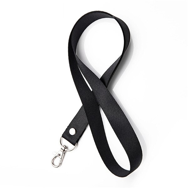 Badge Holder Lanyard 46CM Candy Color Lanyard for Name Tag ID Card Exhibition Card Holder Badge Holder Office and School Supplie: black