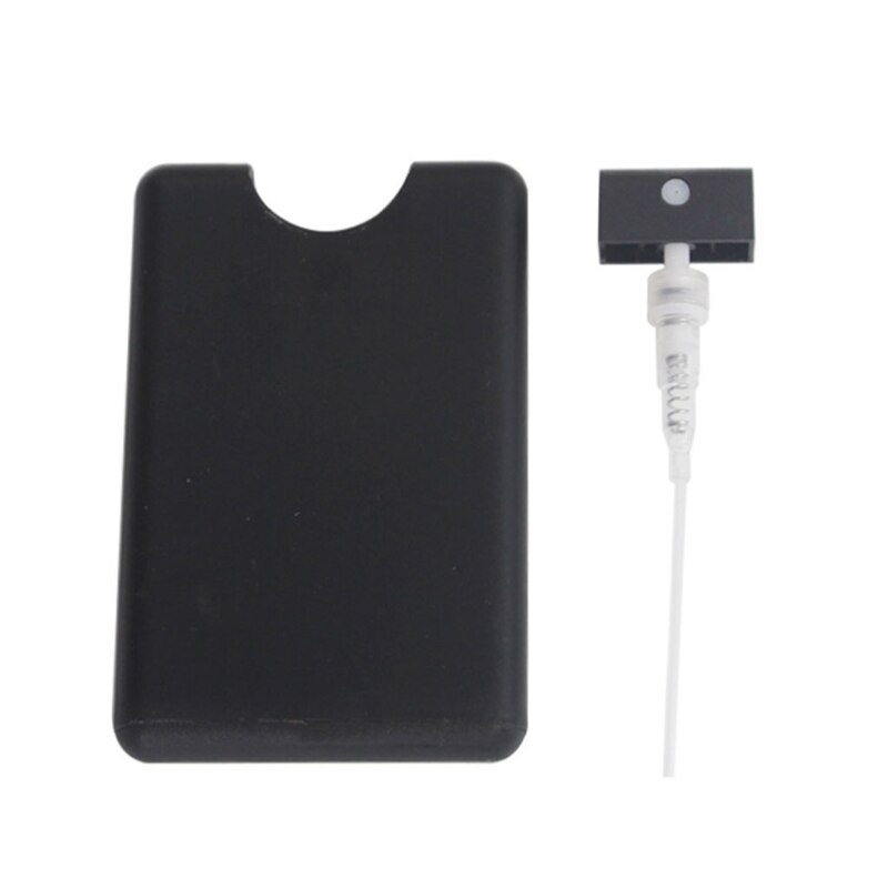 Card Shape Perfume Spray Refillable Empty Bottle Flat Type Fine Mist Atomizer 667D: BK