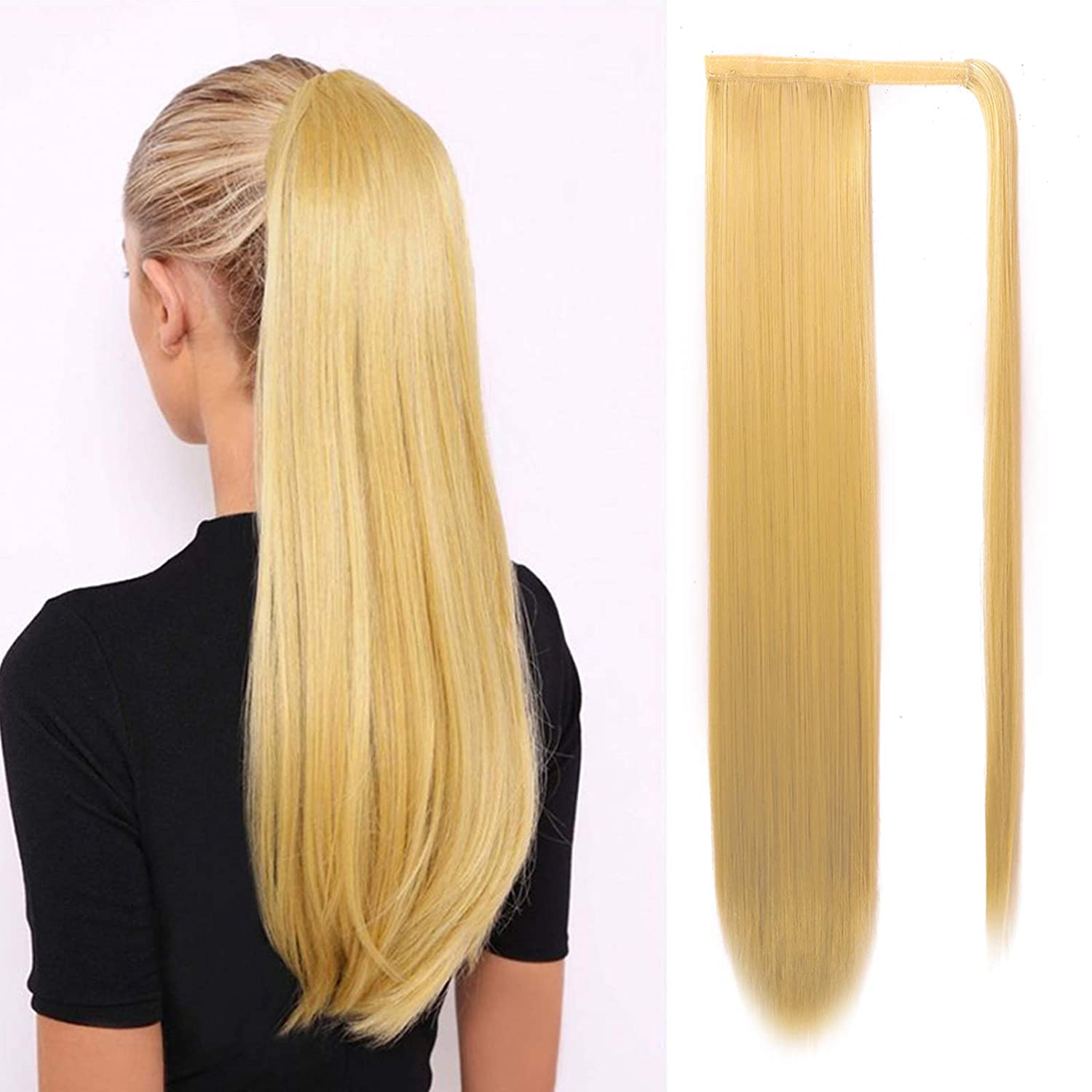 LISIHAIR Lange Lockiges/Gerade Clip in Haar Schwanz Natur Falsche Pferdeschwanz Haarteil Mit Haarnadeln Synthetische Pferdeschwanz Haar Verlängerung: 27-613