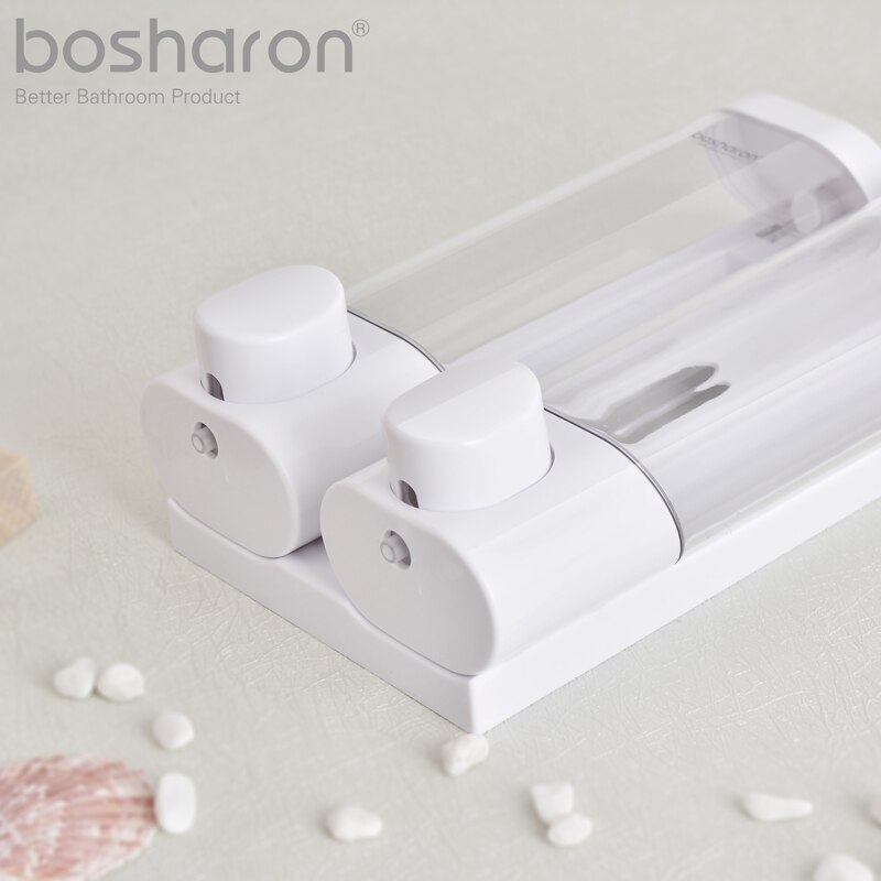 Bathroom Wall Mounted Soap Dispenser For Shampoo Shower Gel Kitchen Dish Detergents Hand Sanitizer 300ml Lockable Plastic Bottle