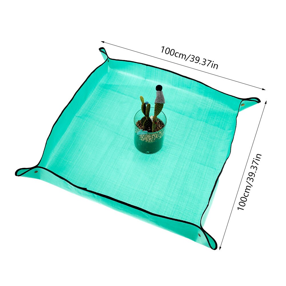 100cm Planting Mat PE Gardening Mat Green Gardening Pad Plant Balcony Super Light Reusable Waterproof Foldable Flower Mat: 100x100cm