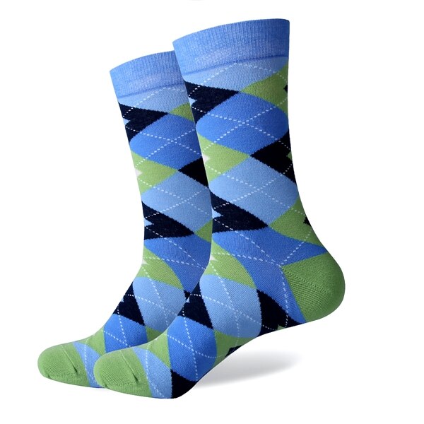 Spiel-hoch Bunte ARGYLE SOCKE spaß herren Baumwolle Socken Hochzeit Socken Freies uns größe (7,5-12): 407
