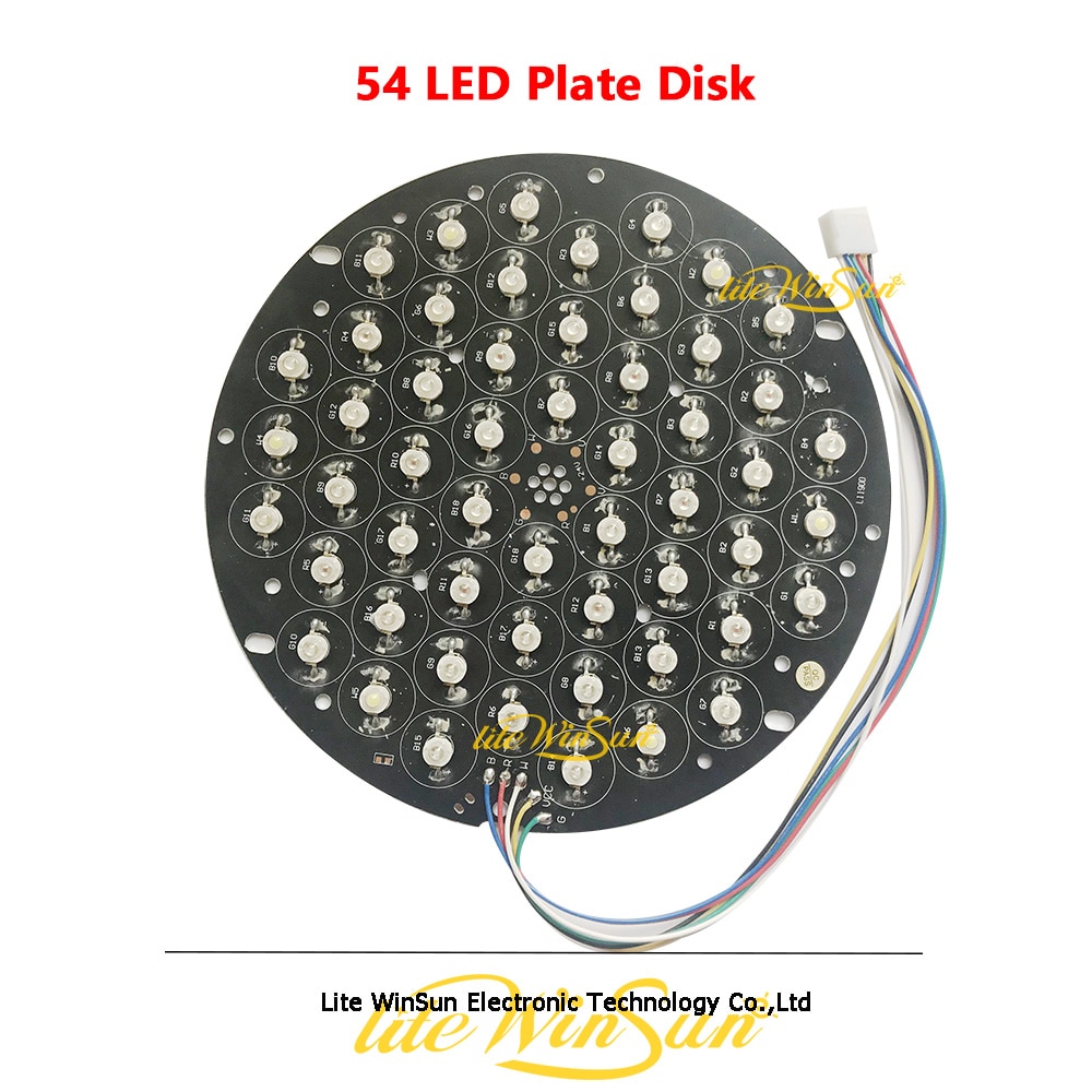 54 LED Plate Disk LED Par Light Par LED Light 54 LEDs RGBW RGB Blue Warm White LED Plate