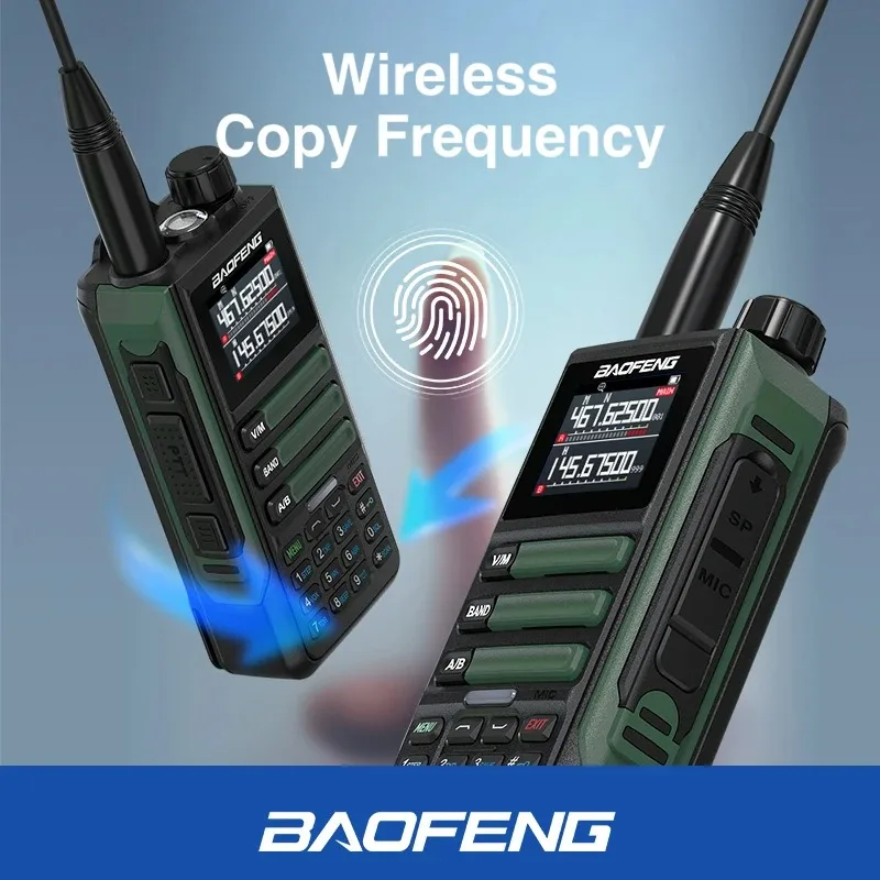 Upgrade Baofeng UV16M V2 Walkie Talkie 15W High Capacity AM FM 2-Way Radio Full Band LCD 999CH Frequency Copy NOAA Noise Reduce