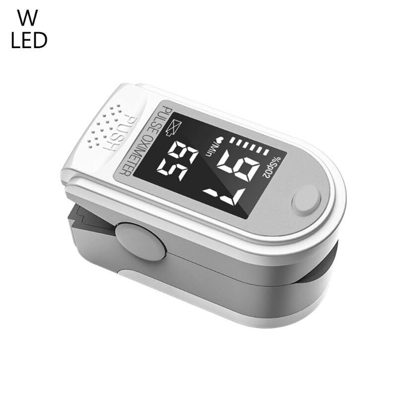 Fingertip Pulse Oximeters Blood Pressure Heart Rate SPO2 Monitor OLED Finger Oximeter: white LED