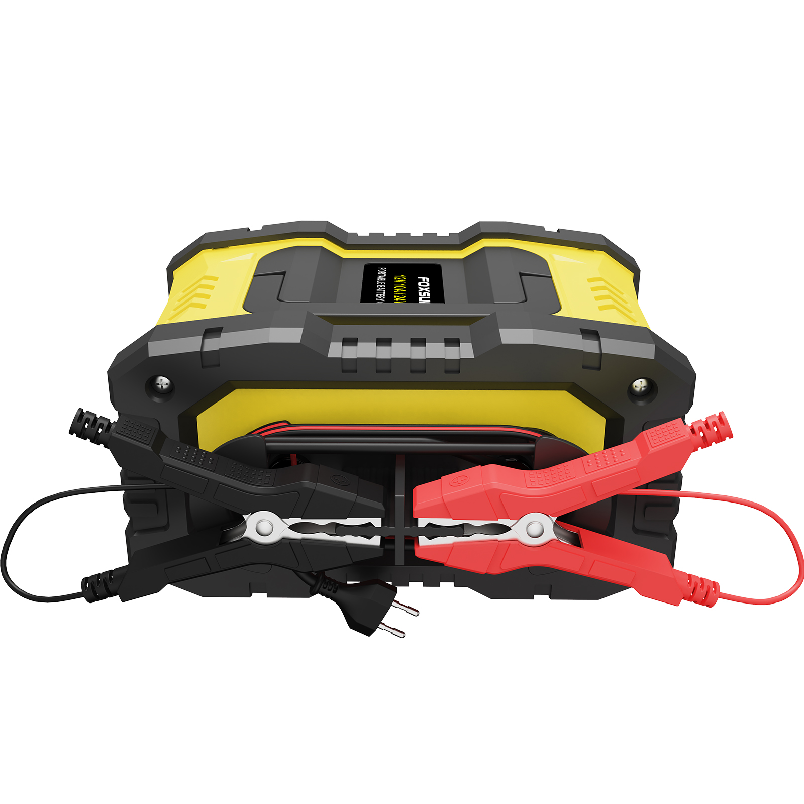 FOXSUR-cargador de batería de coche 10A para baterías de plomo-ácido Lifepo4 AGM de 12V 24V para motocicleta, camión, barco con reparación automática de pulso