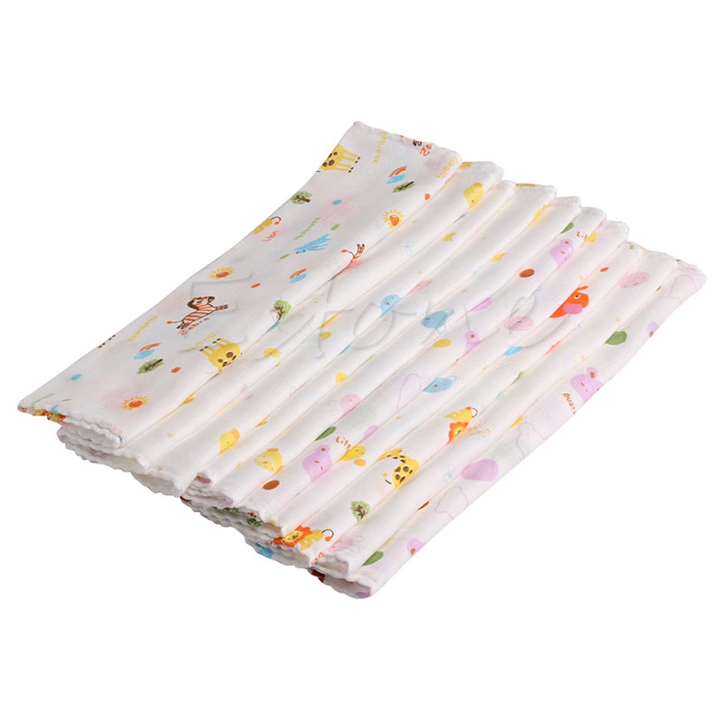10 Pcs Pasgeboren Luier Nursery Vierkante 100% Katoen Bad Wassen Baby Zakdoek Handdoeken