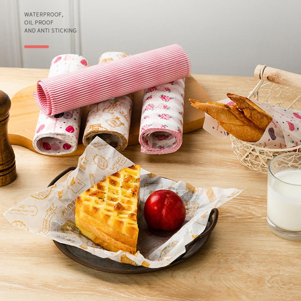 Double-sided Printed Food Grade Hamburger Food Picnic Tissue for Cake