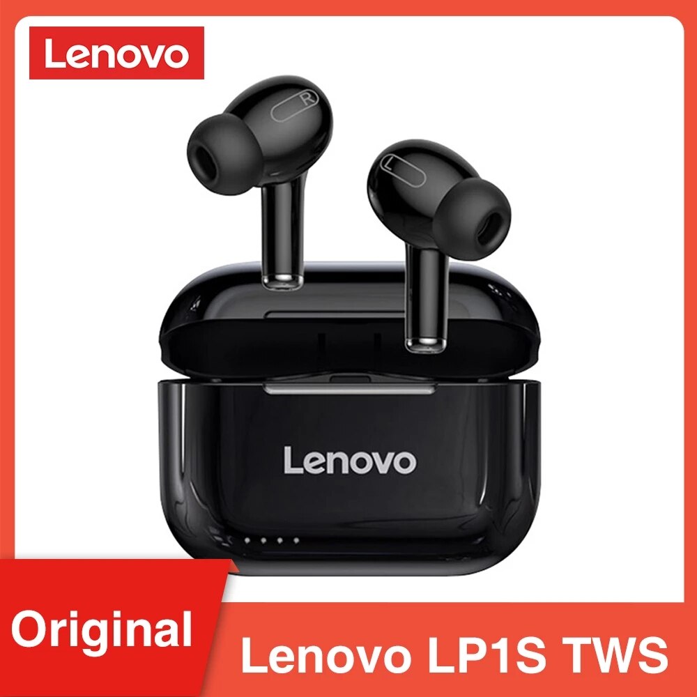 Original Lenovo LP1S TWS Wireless Headphones Bluetooth 5.0 HiFi Earphone Stereo bass with Mic Headset IPX4 Waterproof