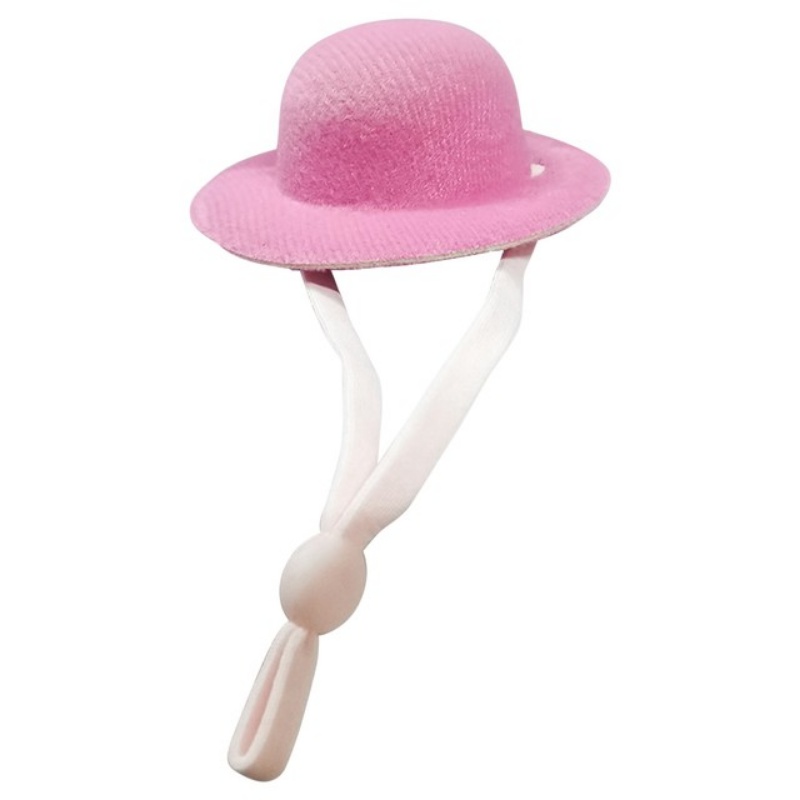 Sombrero de pollo para gallinas, mascotas pequeñas, accesorios divertidos para pollo, sombrero de copa para gallina, gallo, pato, loro, hámster, aves de corral, disfraz de espectáculo: Rosa