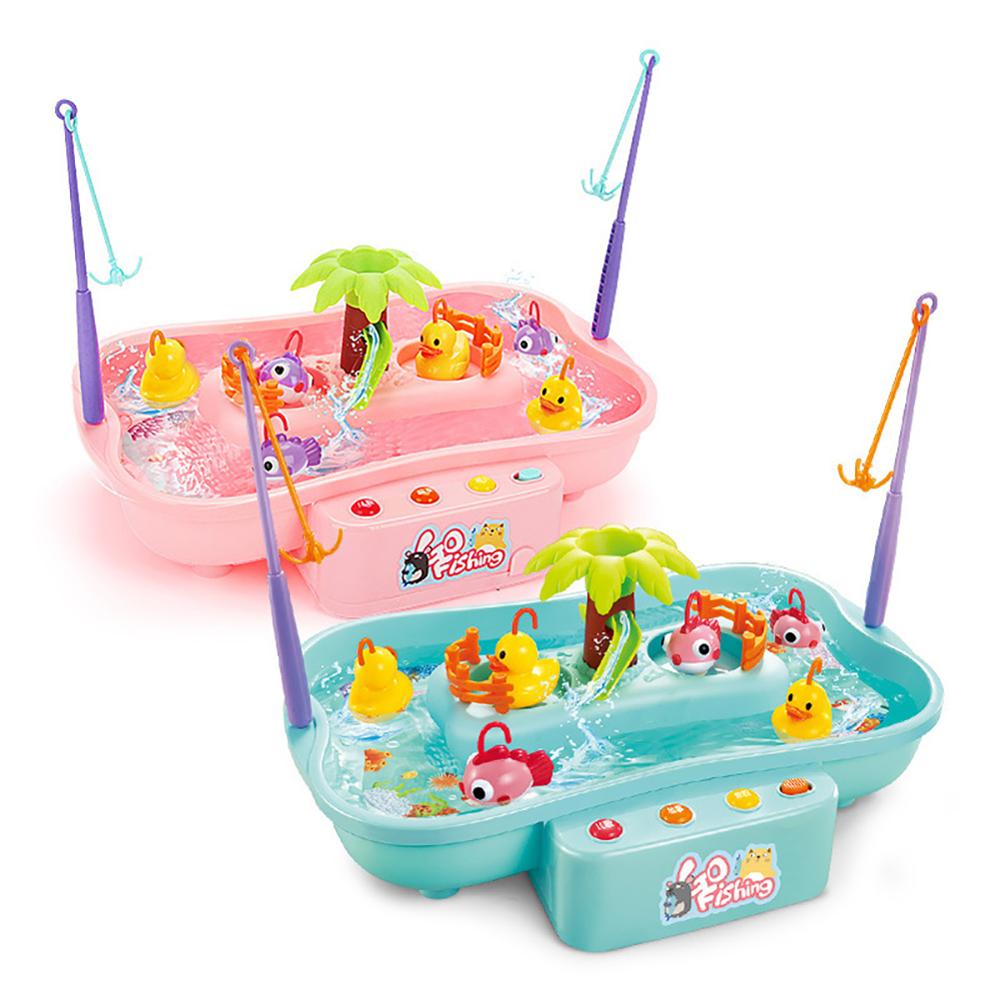 Electric Music Rotary Water Fishing Poor Parent-Child Interaction Puzzle Toy 3D Fish Baby Bath Toys outdoor toy