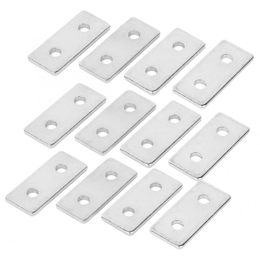 Repair Plates for Aluminum Profiles 20pcs Flat Mending Repair Plates Carbon Steel Fixing Connector for Aluminum Profiles