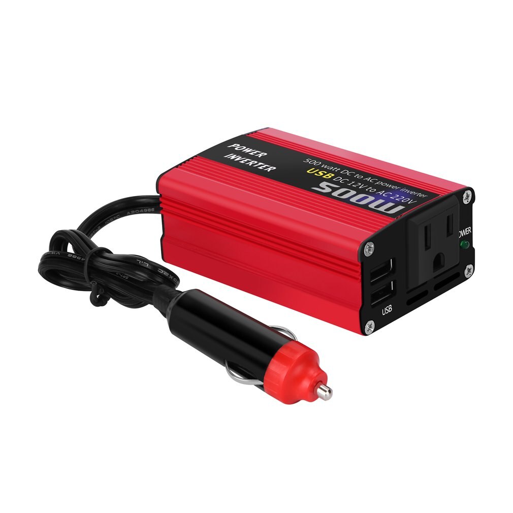 Dc 12V Naar 110V 220V Ac Auto Omvormer Automatische Transformator Met Dual Usb Auto Adapter 500W dc Naar Ac Power Converter
