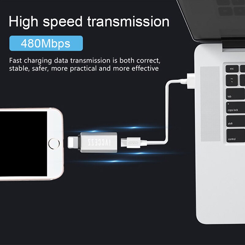 ! ACCEZZ USB OTG Adapter Typ-C Mini Weibliche Zu beleuchtung Männlichen Für Apple Adapter Für iphone X XS XR 8 7 Plus Sync Ladegerät Konverter